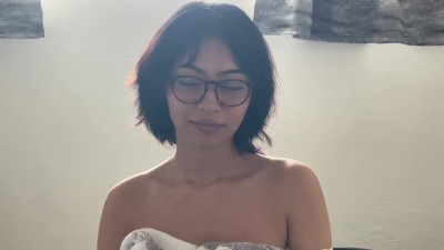 Naughty nerdy stepsister wants to fuck so badly, she lets the guy make a sextape