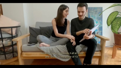 Slender teen can't cum unless her sexy body blazed with sperm