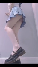 Teen chinese chick plays with herself in tights with a vibrator