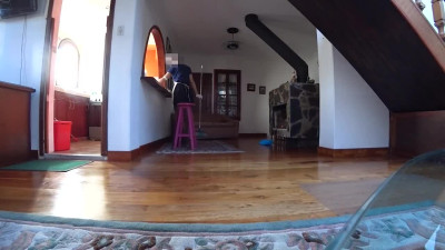 I'm going to masturbate my dick until this sexy maid catches me.