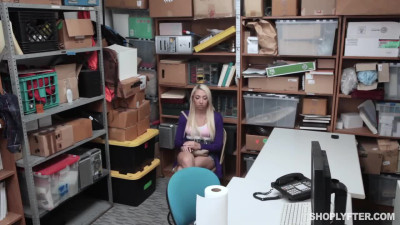 Tiny blonde Jessica Jones is working for her freedom with her mouth