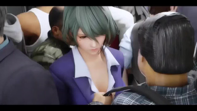 A ride in a crowded train turns into a public sex 3d animated