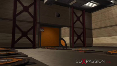 Animated ebony milf with an abnormal number of boobs is fucked by the bbc at a secret military base.