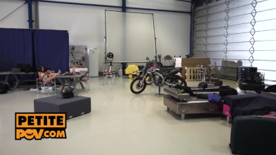 Biker babe Sybil gets a nice substitute to a throttler to turn on