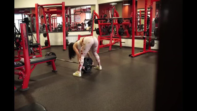 After workout cardio for a big ass brunette