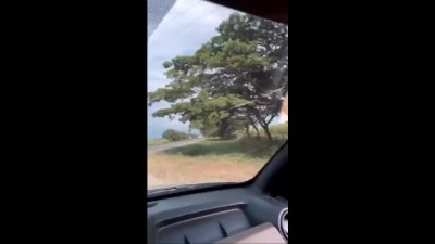 Slutty latina is getting fucked by a big cock stranger in the car