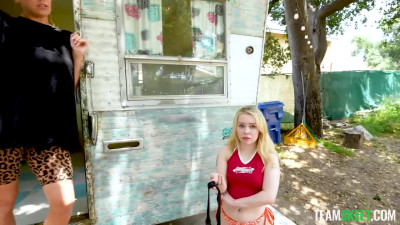 Cute Fit Blonde PAWG Haley Spades Rewards Her Stepdaddy With BJ & Hot Sex For Finding Her Dog