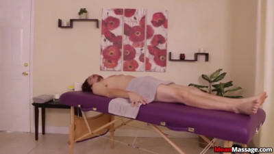 Naive male instead of a massage gets hot domination and a handjob from a blonde bitch Vanessa Cage.