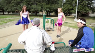 Gramps gets to fuck a cheerleader girl (who is also his step-granddaughter)