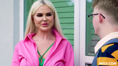 Busty MILF Elisa Bethann is making out of her stepson Jimmy Michaels a real man