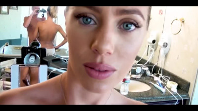 Beautiful Nicole throats a big cock before he inserts it in her pussy pov