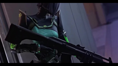 Lone female 3D animated space marine given good fuck by horny scientist