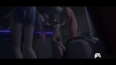 Late night party with busty girls in an orgy 3d animted