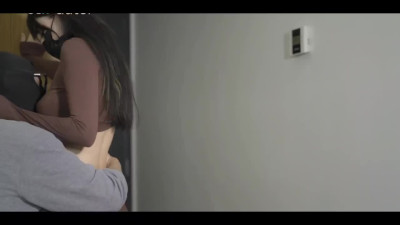 Kinky and horny asian couple has wild and passionate sex wearing masks