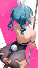 Big ass dancing babe gets fucked animated