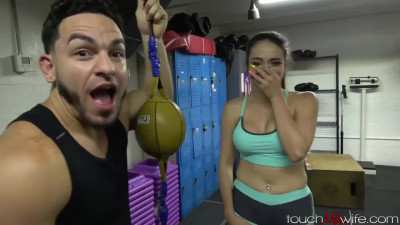 Buxom Ashly Anderson cheats with big cock in the locker room