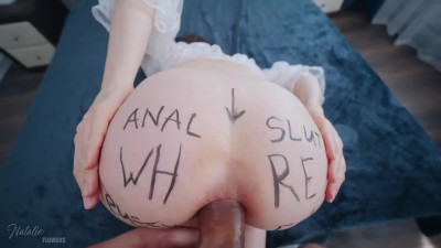 Big ass slut gets fucked, fisted and cum all over it POV