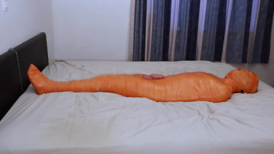 Big-titted mistress does all things possible with mummified male's peter