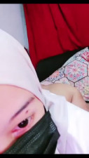 Indonesian Hijavb girl shakes her body for the orgasmic result