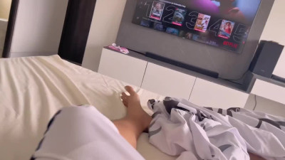 Busty Latin brunette sensually fucked her stepbrother while their parents were at home.