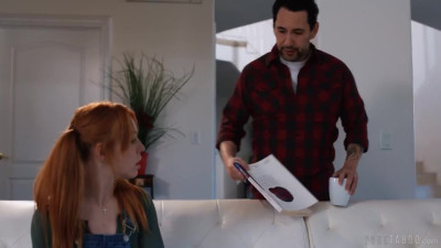 Slim Petite Redhead Nymphomaniac Enjoys Hot 3-some With Her Stepdad & a Guy From the Social Service