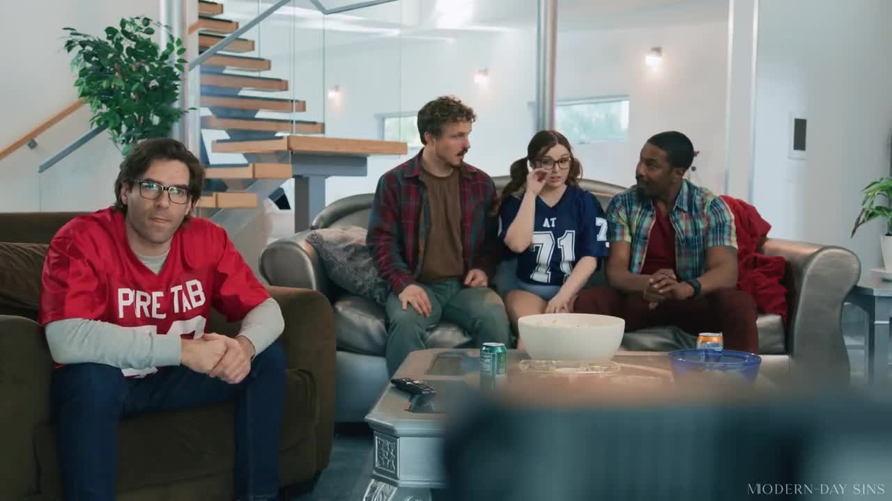 Watch While Her Hubby Is Watchin Football, a Curvy Nerdy PAWG Has Lots Of 3-some Fun With His Pals Full. Duration: 06:59 | ePornBabe.