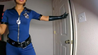 Indian police officer caught a naughty guy jerking off and punished him