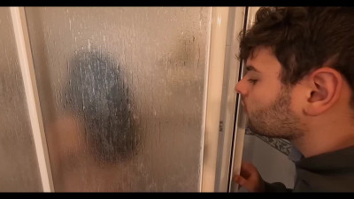 Stepsis caught me peeking on her showering and offered me to join