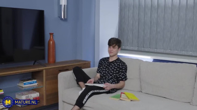 Rapacious Grandmother Services Young Man with Old Bushy Cunt