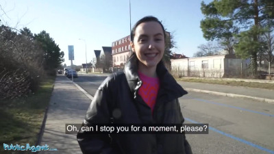 Lovely Slim Spanish Teen Fucks With a Stranger Right In the Street & Sucks His Dick For Money