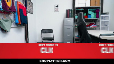 Slim Teen Cutie Pleases a Security Guy Like a Slut To Avoid Being Jailed For Shoplifting