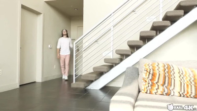 Hot asian stepsis talks her horny stepbro into an anal sex POV