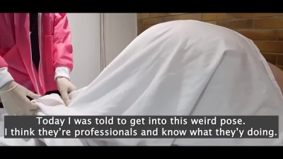 Asian Doctor Is Watching How The Nurse Checks the Patient's Dick & Takes the Cum Test