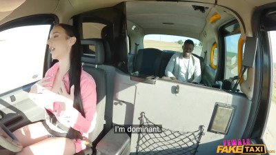 This bitch gets roughly fucked in anal by a black taxi driver