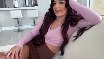 Pretty latina stepsister agreed to fuck with horny stepbro in POV