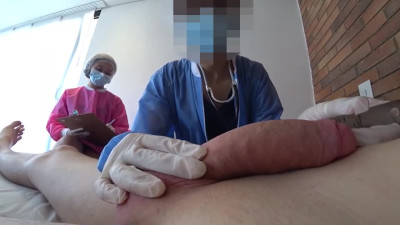 Caring nurses provoked their beloved patient with a hot threesome.