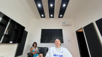 Inked teen gets stepbrother's big dick inside on a stream