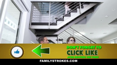 Horny Anna Blaze seduces stepparents into an FFM threesome