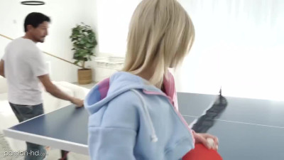 Cute blonde Kiara Cole lost the game and had to please a big cock friend