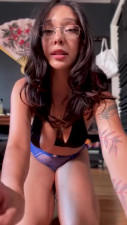 Seductive latina is trying to give you food you but you refuse so she feeds you with a juicy muff