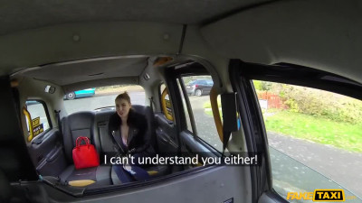 Busty model Georgie Lyall reveals her slutty nature during a public fuck with a taxi driver.