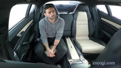Pretty blonde with a perfect body gives a head in the car and then has her pussy masturbated with a toy