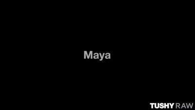 Seductive brunette Maya Woulfe is having a hot anal fuck with Gl Joey