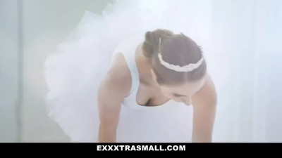 Petite Penelope gets laid on the couch with her tutu on
