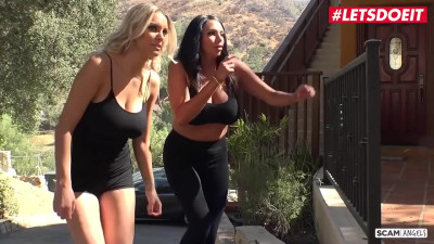 Couple of busty sluts famously cope with the lustful desires of their boss.