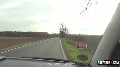 Busty Short Hair Slut Blows Random Guy For A Ride