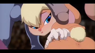 Amazing Lola Bunny gets fucked by the bunch of ogres with their big cocks