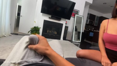Cute Latina stepsister Hailey Rose got her holes fucked once again