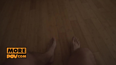 Brunette MILF Victoria Velvet does a sloppy POV BJ and doggy