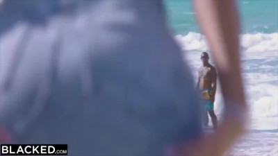 Big boobed Venera Maxima is getting fucked hard by two bbc guys outdoors